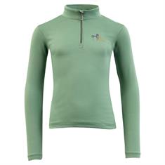 Training Shirt with Mini Zip-Up for Kids BR Green