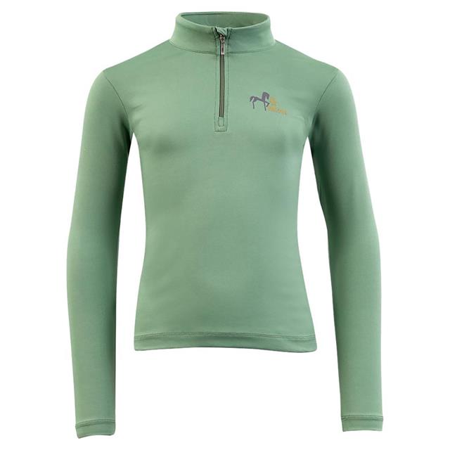 Training Shirt with Mini Zip-Up for Kids BR Green