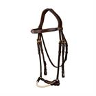 Trense mit Strickreithalfter Drop D Collection Dy'on Brown
