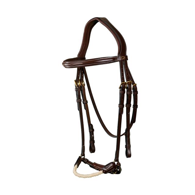 Trense mit Strickreithalfter Drop D Collection Dy'on Brown