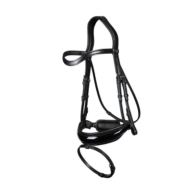 Trense Patent Large Crank Noseband Dressage Collection by Dy'on Black