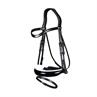 Trense Patent Large Crank White Padding Dressage Collection by Dy'on Black