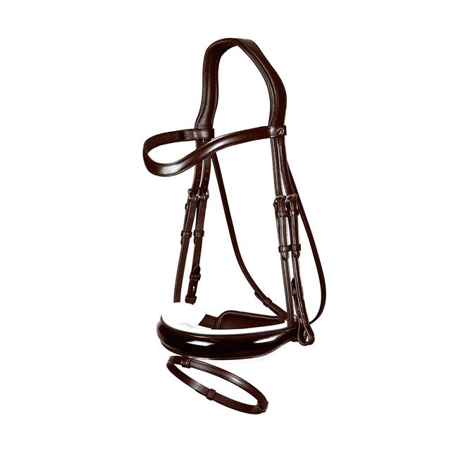 Trense Patent Large Crank White Padding Dressage Collection by Dy'on Brown