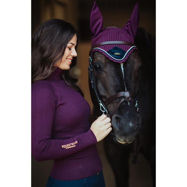 Turtleneck Sweater Equestrian Stockholm Purple Gold Purple