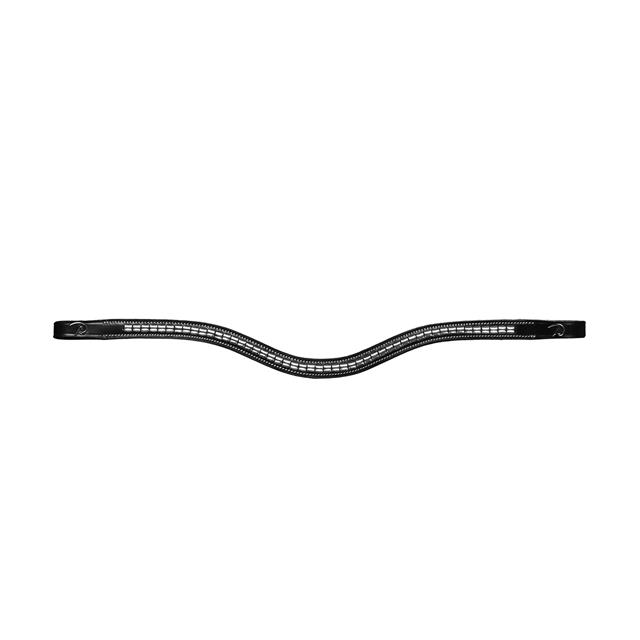 V-Shaped Silver Clincher Browband US Hunter Dy'on Black