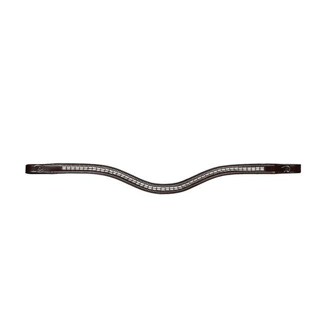 V-Shaped Silver Clincher Browband US Hunter Dy'on Brown