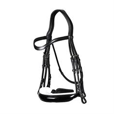 Weymouth Bridle Dy'on Patent Large Crank White Dressage Collection Black