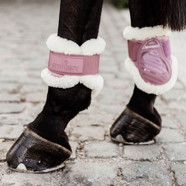 Young Horse Fetlock Boots Horsegear Kentucky Vegan Wool Pink