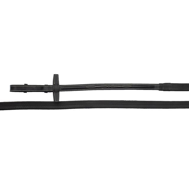 Zügel Pro Selected Gummi Ziernähte LJ Leathers Black